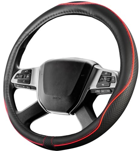 Upgrade4cars LKW Lenkradbezug 44-46 cm Rot Lenkradhülle Universal | Passend für die meisten Fahrzeuge | Schützt Ihr Lenkrad vor Abnutzung | Sommer & Winter | erprobte Qualität