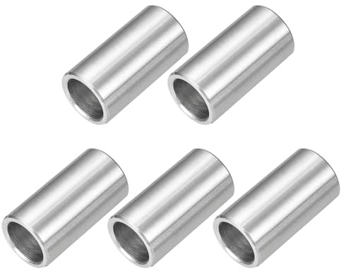 QUARKZMAN Separadores de Acero Inoxidable 12mm IDx16mm ODx30mm L 5 Piezas | Espaciador Redondo de Acero Inoxidable 304 sin Rosca para Tornillos Tuercas Pernos de 1/2 o M12