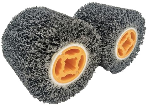 2 PCS Surface Conditioning Drum, 40 Grit Burnishing Wheel, 4.5 Abrasive Drum Cleaner, Abrasive Drawing Wheel Drum for Surface Treatment, Rough Grinding Machining
