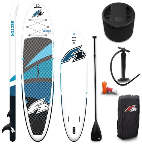 F2 Stand up Paddle Board Sector SMART SUP mit E-Pumpe 11,5 Blau 2024/2025