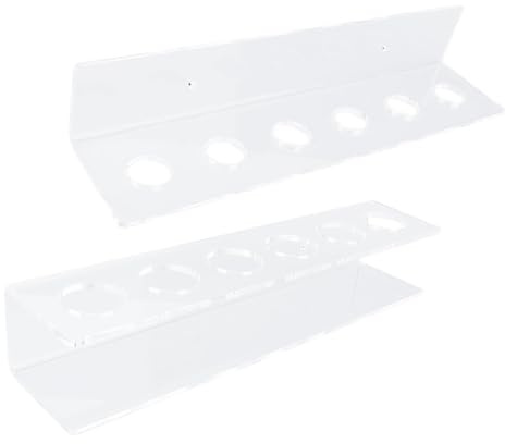 Yosoo Health Gear Billardqueue Wandhalterung, 6 Queues, Robuster Acryl Pool Queue Halter, Transparent