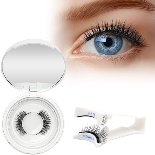 VEGCOO Pestañas Postizas Magneticas Riutilizzabili, Pestañas Magneticas Naturales con applicatore, Magnetic Lashes de Larga Duración, Cómodas de Llevar, No Requiere Pegamento (STYLE-B)