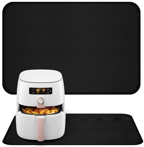 Heat Resistant Silicone Mat for Air Fryer, Fireproof Counter Protector | 46 × 38 cm, Thickened, Non-Slip & Waterproof, Ideal for Air Fryers, Coffee Makers, Ovens,Toasters and Microwaves.