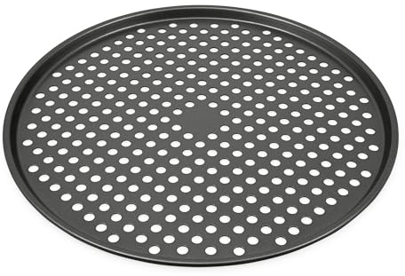 Zyliss Antihaft Pizzablech Rund 36 cm, Karbonstahl, Backblech für Pizza | ILAG Antihaftbeschichtet, Hitzebeständig bis 240°C, Leicht zu Reinigen, Pizzablech Groß, Spülmaschinenfest, 5 Jahre Garantie