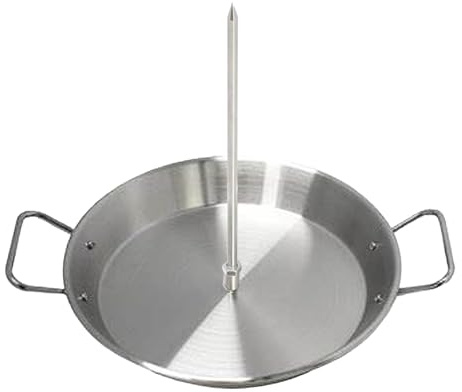 Brasilianskt Churrasco-torn - polerad metallhållare, grillspettshållare, avtagbar grillram, dubbelspetsad spis | Churrascos polerade torn i metall visar