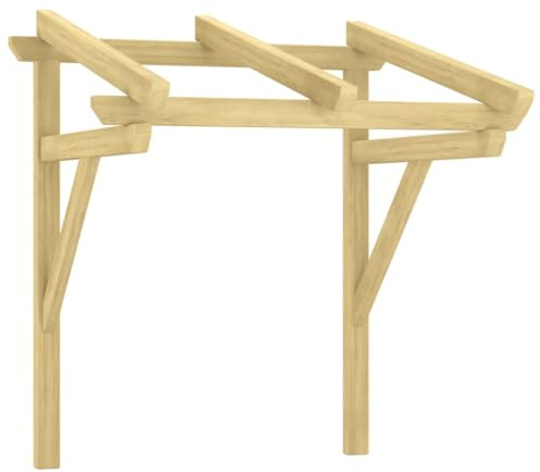 Genérico Marquesina para Puerta Madera Pino impregnada 100x100x80 cm,Casa y jardín,Jardín,Artículos de Exterior,Toldos,Marrón,17.8 kg,318569