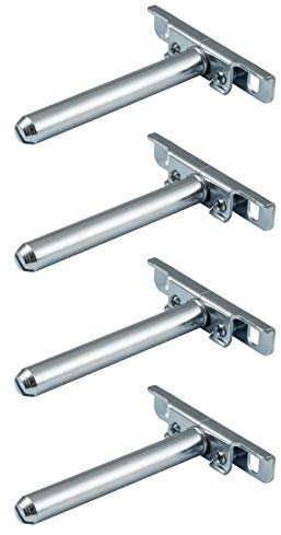 Gedotec Tablarträger Regal-Halterung verstellbar | 4 Stück Regalhalterung unsichtbar | SUPPORT | Regal-Bodenträger aus Eisen verzinkt - Regalträger | Fachboden-Träger für Wand-Montage