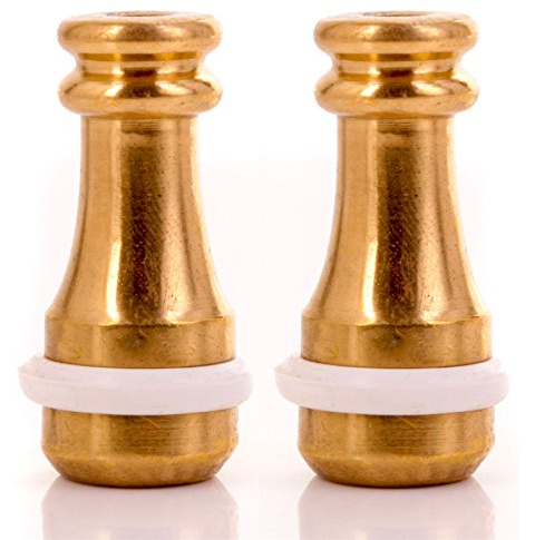 2x Brass Cord Pull Weights - Light Switch/Curtains/Roman Blind Ends