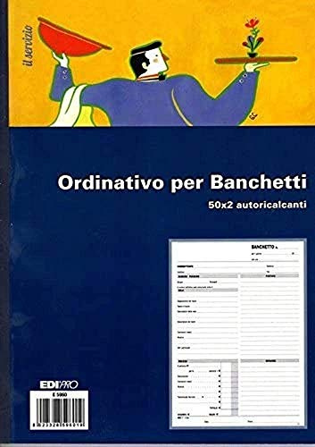 EDIPRO - E5960 - Blocco preventivo e ordinazione per banchetti 50x2 autoricalcante f.to 29,7x22