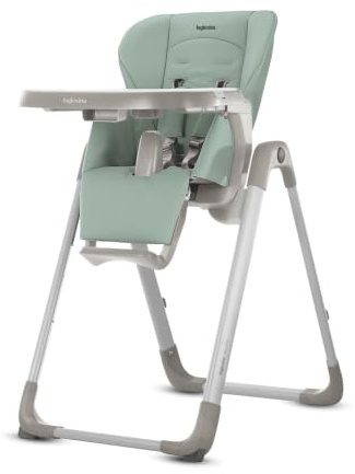 Inglesina My Time Hochstuhl, Mint, Verstellbar von Geburt bis 36 Monate, Faltbar, Modernes Design, Höchster Komfort und Hygiene