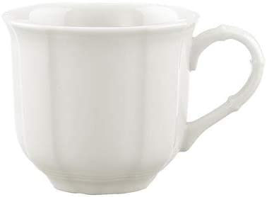 Villeroy & Boch Manoir Lot de 6 tasses à expresso 100 ml, vaisselle traditionnelle en relief, porcelaine de qualité supérieure, blanc