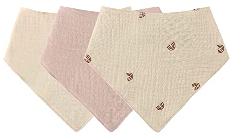 Jilin Dreieckstuch, Halstücher, Sabberlätzchen, Musselin Tuch für Baby und Kind, Spucktücher (6 Stück)