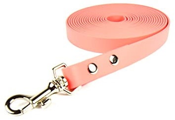 green-pawz Biothane® Schleppleine Peach 19mm breit, wahlweise Länge 1-15 Meter (8 Meter ohne Handschlaufe)