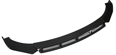 Frontstoßstangenlippe, 3-teiliges Frontstoßstangenlippen-Körperkit Universal-Spoilerflügel-Automodifikation für Automobile (Schwarz)
