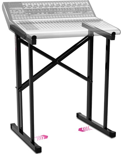 Liquid Stands Portable Audio Mixer Stand - Angled, Foldable & Adjustable Studio Music Mixer Synth Stand - MPC, Drum Machines, DJ Turntables, Audio Rack Equipment