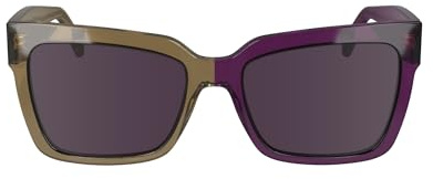 Calvin Klein Jeans Women's Sunglasses CKJ24606S - Brown To Violet with Solid Violet Lens