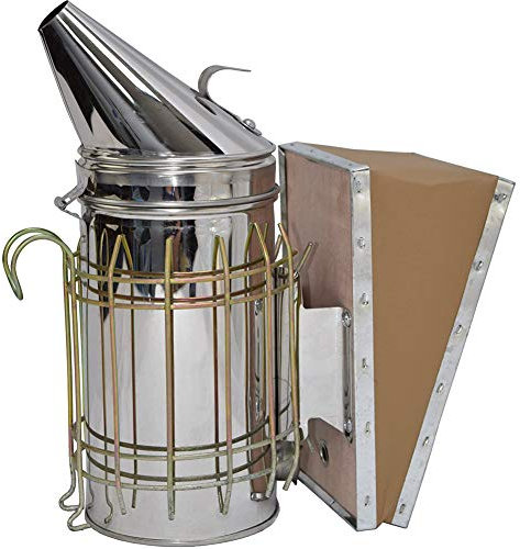 Bee Smoker, Stainless Steel Bee Hive Smoker with Heat Shield | Beekeeping Equipment