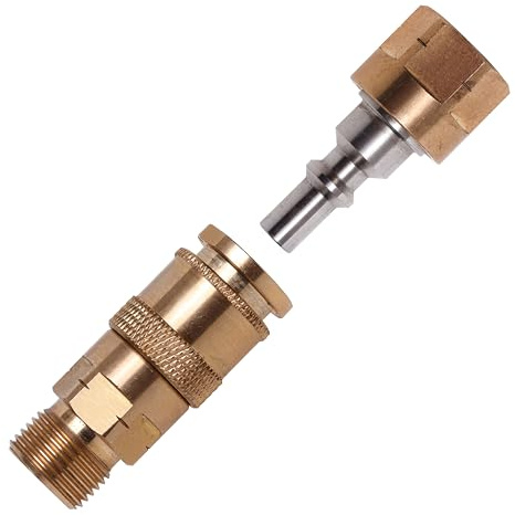 ROTHENBERGER Industrial - 1500004736 - Raccord Rapide pour Gaz Industriel avec Écrou-Raccord en SET avec Goupille de Couplage D4 avec Filetage Extérieur pour Gaz Combustible