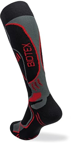 BIOTEX Calza Termica Lunga a Compressione Unisex per Ciclismo e Running, Calza Traspirante, Protezione dal Freddo