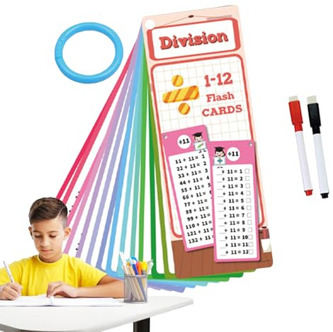 Flash-kort multiplikation, flash-kort multiplikation Dubbelsidig pedagogisk | Multiplikationstabeller för barn Lärspel, barns inlärningsstadium, klass 1 till 3, klassrum,