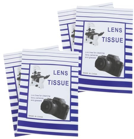 SAFIGLE 200pcs Lens Cleaning Tissue Glasses Wipes Lens Cleaner Soft Paper Material White Removes Smudges Versatile Application for Home Office