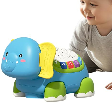 Krypleksak, Krypande Leksaker - Crawn Toy Musical Elephant - Sensorisk Pedagogisk Rolig Interaktivt Spel För Flickor Hemma Pojke Barnkammare Utveckling