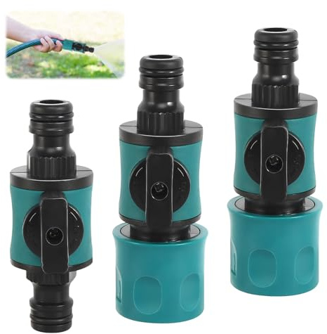 3 Pack for Hozelock Connectors, Quick-Release in-line Shut-Off Valve for Garden Hose Pipe, Hose Pipe Connector,Pacifier Valve