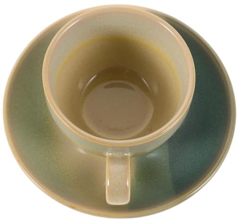 ABOOFAN Tazza Caffè Ceramica Vintage con Piattino Tazza da Tè e Latte per Ufficio Ciotola da Forno Stile Retrò Comoda Materiale Affidabile Regalo per Tè Pomeridiano
