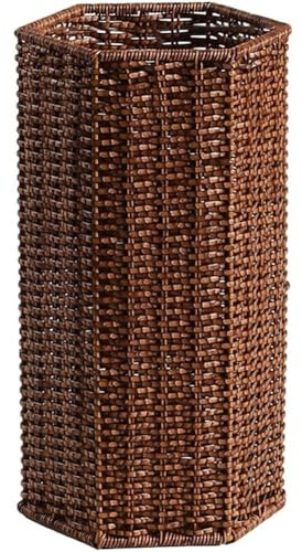 HiyyFloy Rattan Umbrella Holder Indoor Outdoor, Decorative Hand Woven Umbrella Stand Rack for Home, Entryway Rustic Farmhouse Multipurpose Basket