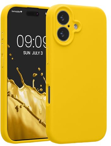 kwmobile Hülle kompatibel mit Apple iPhone 17 - Hülle Silikon gummiert - Handyhülle - Handy Case in Strahlend Gelb