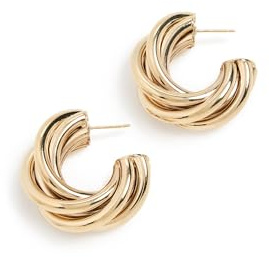GAS Bijoux Women's Bo Creole Atik Mm O Earrings, Gold, One Size