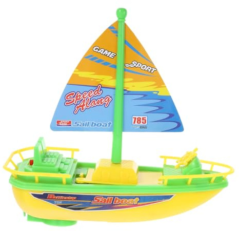minkissy Jouet de Bain Électrique et Non Déformable Résistant aux Chocs Bateau en Plastique pour Garçon et Filles Bain Piscine des Tout-Petits