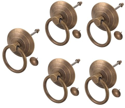 SHINEOFI 5pcs Household Front Door Knocker Metal Door Handle Brushed Security Knocker for Home Decorative
