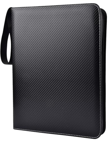 Raccoglitore per Carte da Collezione, Album Collezionatore 9 Tasche In Materiale Resistente, Custodia Capiente Per Collezionisti Giochi Sport Esposizione Casa Bambini
