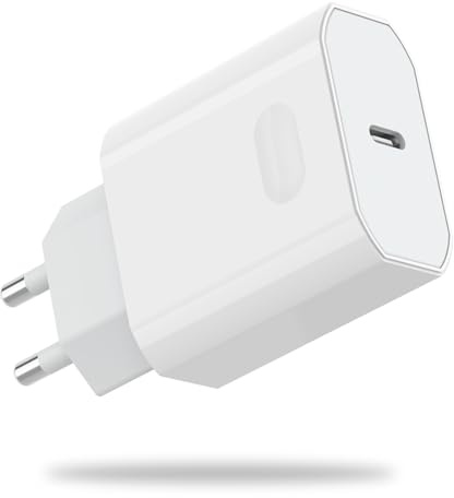 25W USB C Cargador, Certificado MFi iPhone Tipo-C Carga Rapida Cabezal