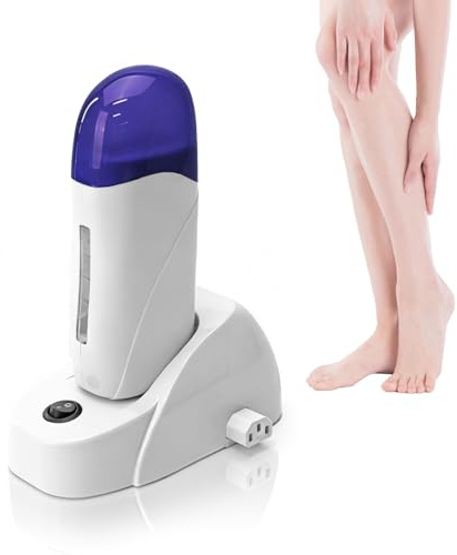 Waxing Kit, Roll On Wax Heater for Full Body Waxing Electric Wax Warmer Machine Hair Removal Depilatory Waxing Heater for Hair, Leg, Face, Armpit, Bikini, Eyebrow(1 seat)