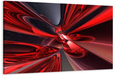 Visario Leinwandbild abstrakt rot — ausdrucksstarkes Wandbild auf Leinwand fertig gerahmt — 120x80 cm 5137