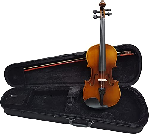 4/4 GEIGE VIOLINE - RETRO OPTIK - BRAUN NATUR - IM SET - KOFFER - KOLOPHONIUM - BOGEN