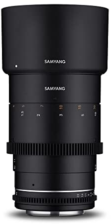 Samyang MF 135 mm T2,2 VDSLR MK2 Canon EF – Video Cine Objectif plein format à distance focale fixe pour appareil photo Canon EF EF-S, mise au point manuelle, pour EOS 5D Mark IV, 6D Mark II, 90D, 77D