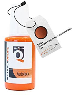 uniQum Autolack Lackstift fürs Auto für Skoda ORANZOVA Tangerine/Tangerine ORANGE F3H Autolack Reparatur 30 ml