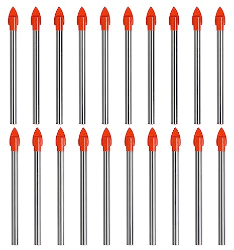 Set di punte 6 mm, titanio, per piastrelle, vetro, alluminio, ceramica, mattoni, porcellana, specchi, plastica e legno