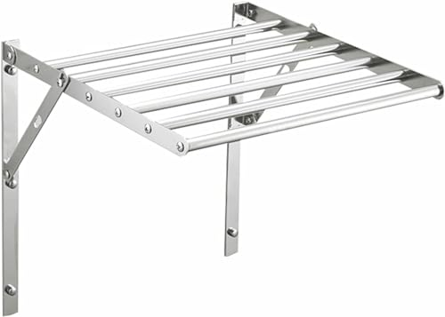 YILDEX Handtuchablage Wand Wäschetrockner Edelstahl Scherenwäschetrockner Ausziehbarer Wandtrockner Platzsparender Kompakt Und Robust Indoor & Outdoor Balkon Terasse,60CM