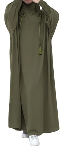 RUIG Frauen Muslim Robe Abaya Kleid Kaftan Dubai Bescheiden Türkei Gebet Kleidung Casual Eid mit Hijab