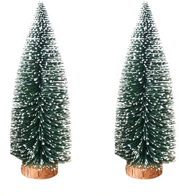 Cabilock 2St Weihnachtsbaum Schreibtisch Weihnachtsdekoration Schreibtisch Weihnachtsbaum Weihnachts Party Christmas Village Wohnkultur Weihnachtsdekore Mini-Weihnachtsbaum Hölzern