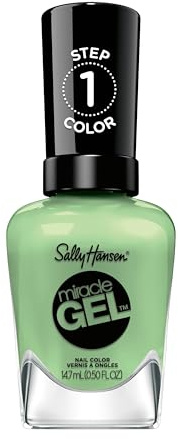 Sally Hansen Miracle Gel-nagellack - Live for the MoMINT, anti-flisning, ultraljant, lätt att applicera, 14,7 ml