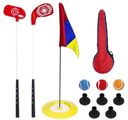 Junior Golf Clubs, Konday Kids Golf Club Set for Children Youth with Storage Bag Stick Ball Target Flag Golf Tee Right Hand
