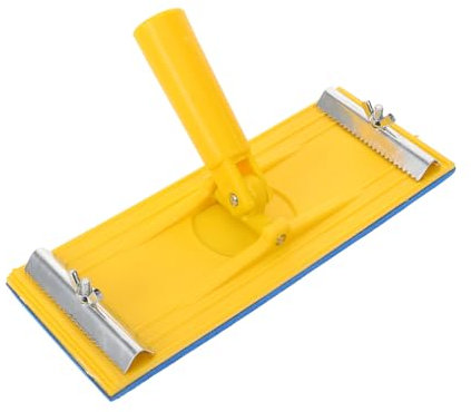 ANDRESLAD Portasabbia Ad Asta Telescopica Girevole Levigatrice Manuale Per Legno Blocco Di Carta Vetrata Levigatrice a Mano Tamponi Di Levigatura Porta Carta Vetrata Portatile Spugna Yellow