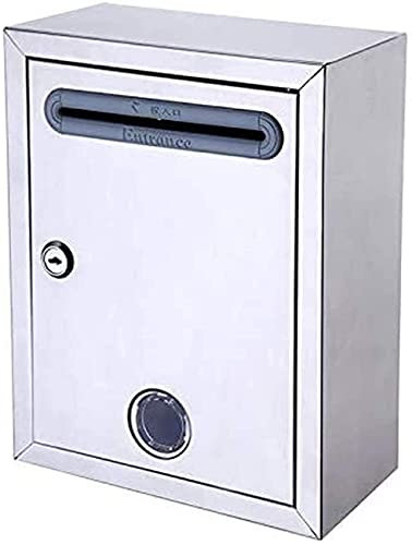 MailboxWall Mounted Post Box Parcel Drop Box Delivery Box Security Lockbox Stainless Steel Mailbox Suggestbox