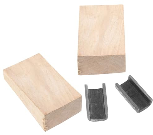 BESPORTBLE 2 Juegos Reemplazo de Piezas para Accesorio de Excavar Cuñas de Hierro Resistentes, Tope de Madera Reforzado, Herramienta para Fijar de Jardín, Uso en Jardinería Exterior