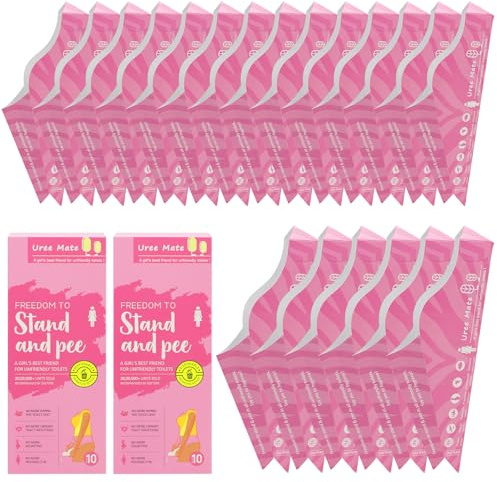 MOSTFUN 20 Pcs Disposable Female Urinal, Paper Portable Urinal for Women, Standing Pee Funnel for Pregnant, Wounded, Camping, Travel, Outdoor Activity